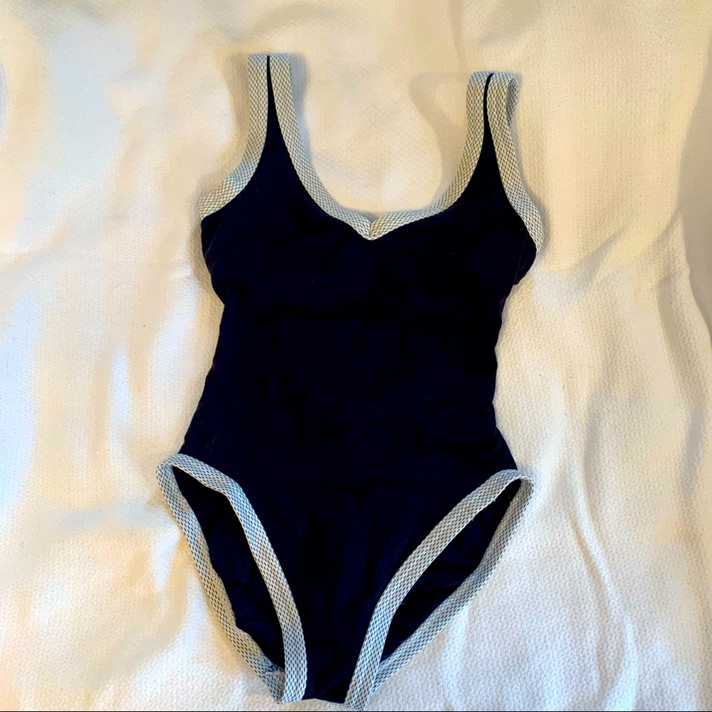 Roxanne one piece bathing suit black size 10T.